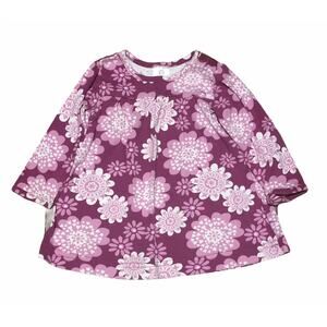 Hanna Andersson Purple And Pink Flower Dress 70 6-12m